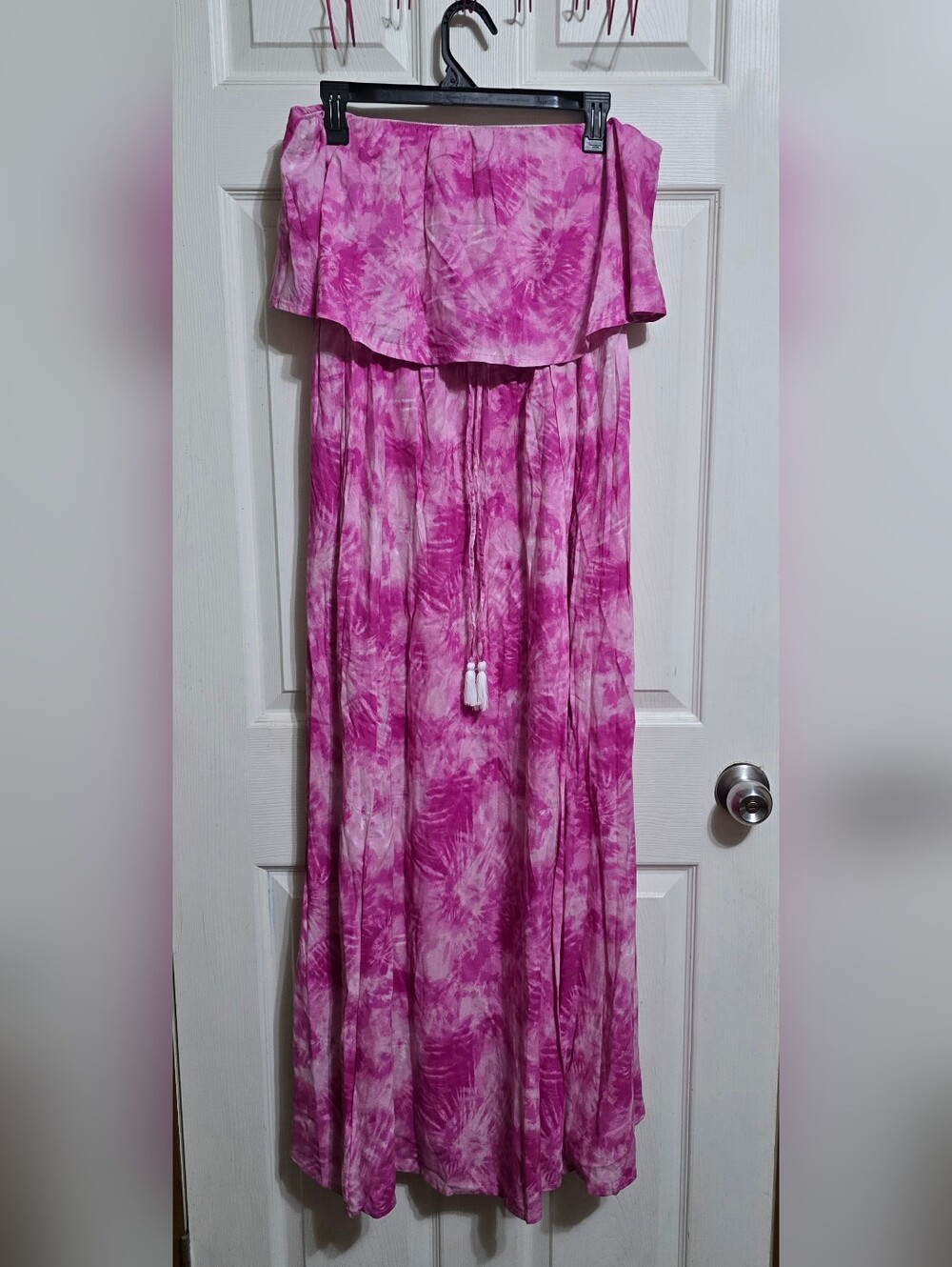Japna off-the-shoulder maxi dress, size Large, made from 100% rayon